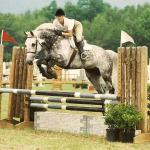 Britt Ritzinger and Chester in the adult jumpers