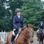 Kassidy Hyde and Bella Luna winning the Elementary Eq. Flat
